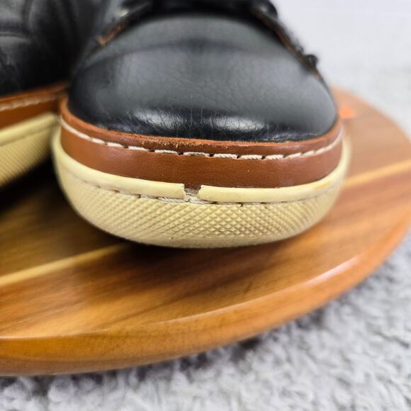 Allen Edmodns Porter Black Leather Lace Up Casual Daily Sneakers Mens 11.5 D - Picture 5 of 15